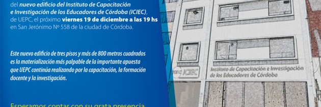 Inauguración del nuevo edificio del Instituto de Capacitación