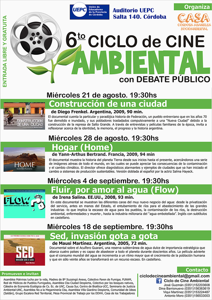 6to Ciclio de cine ambiental